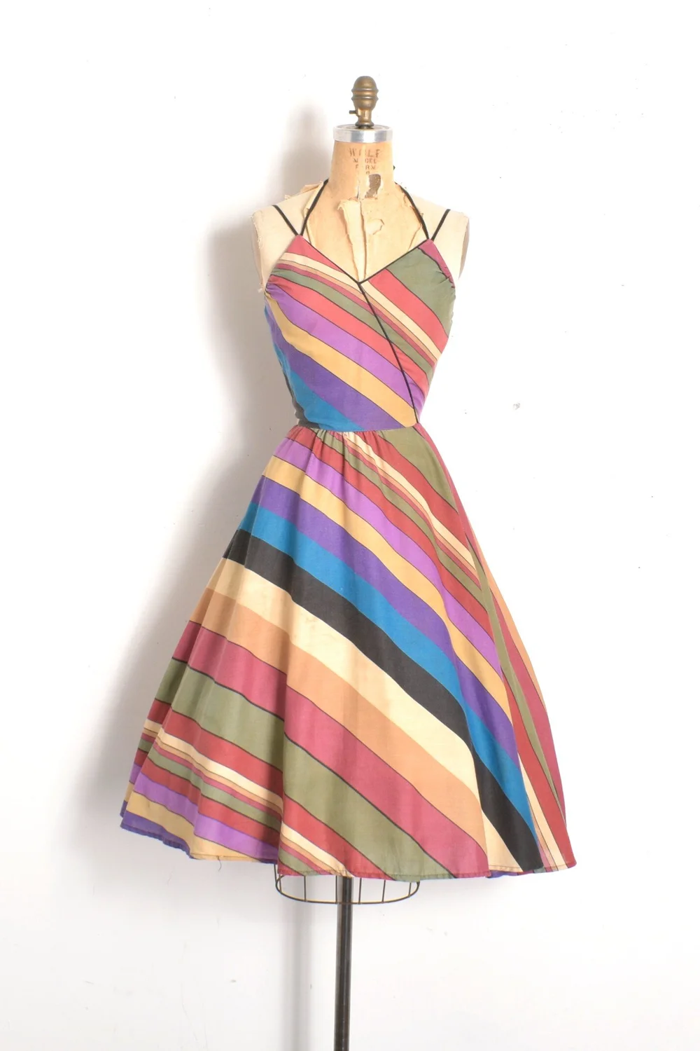 80s Betsey Johnson Punk Label Halter Dress-XS/S/M — La